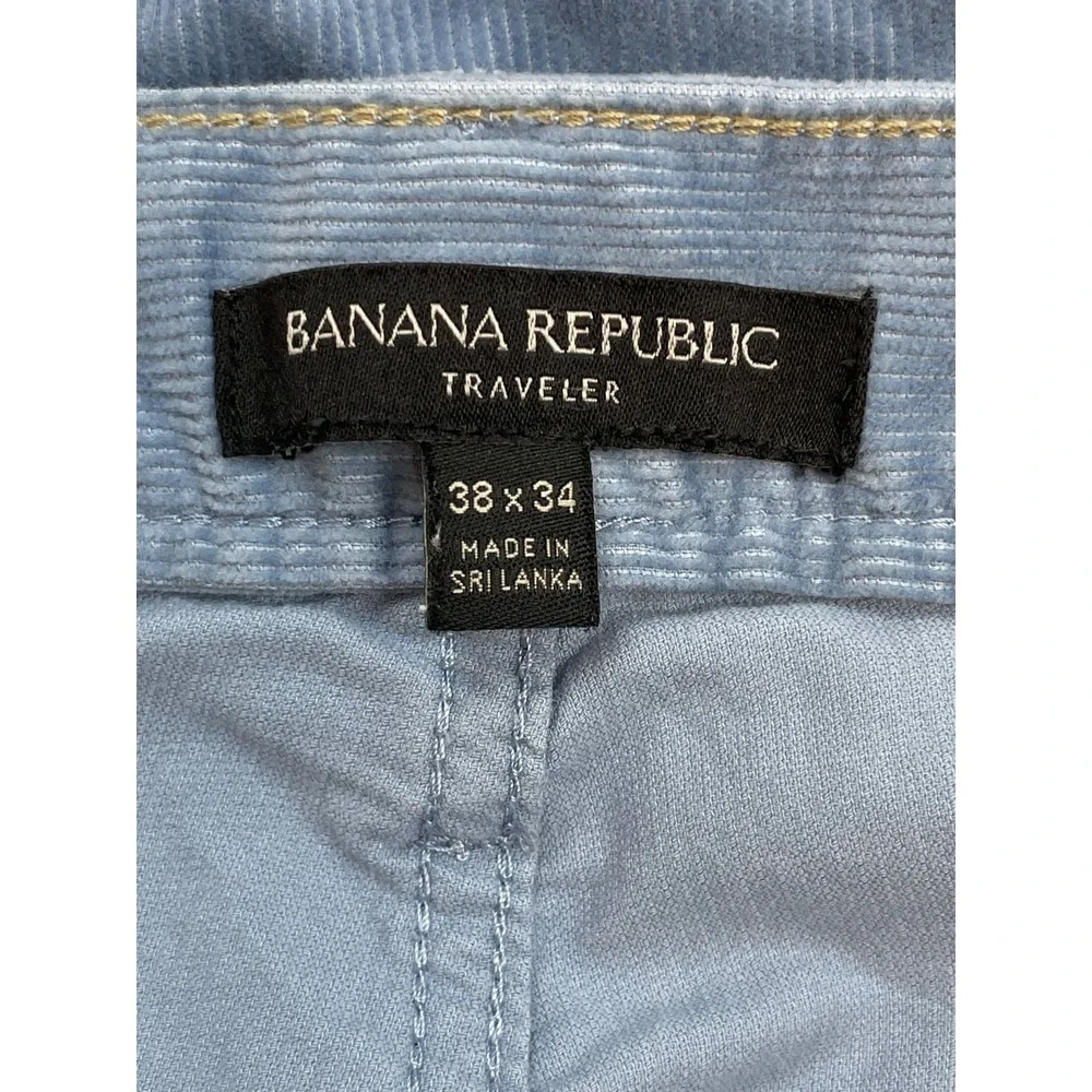 Banana Republic Pants Mens 38 x 34 Blue Cotton Blend Stretch Corduroy Traveler